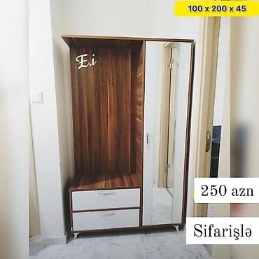 bendir: Dəhliz üçün çoxfunksiyalı asılqan-dolab kombini Ölçü: 100 x 200 x 45 — 1