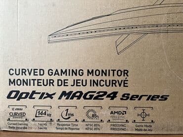 msi optix mag271r: Oyun monitoru satılır MSI Optix MAG24 series; 144Hz; 1ms; curved; AMD — 4