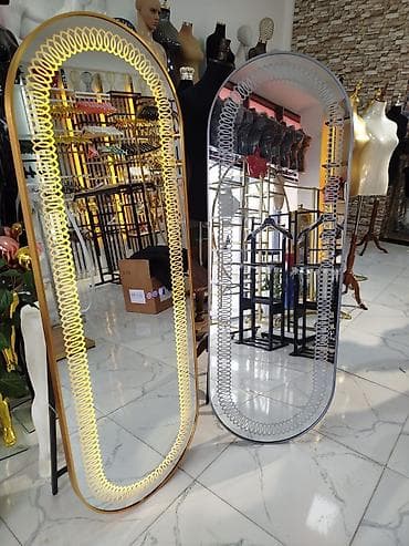 Дом и сад: Зеркало Напольное, Овал, Декоративное, С подсветкой — 8