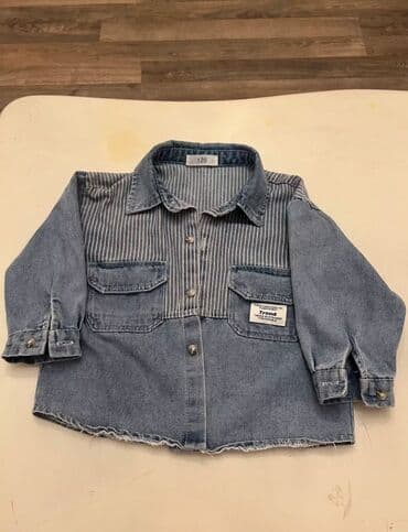 детские джинсовые вещи: Рубашка, Унисекс, 10 - 12 лет — 1