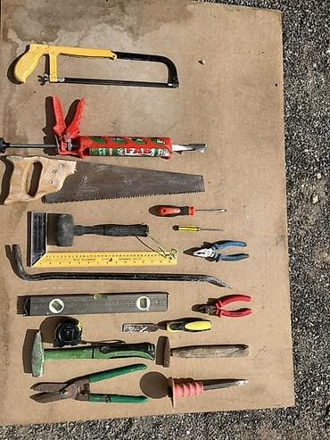 Təmir və tikinti: Alət dəsti – müxtəlif təmir və montaj işləri üçün Tərkib: - — 2