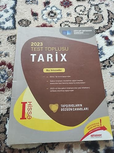 kitab alan: Məhsul: 2023 Test Toplusu – Tarix (I hissə) Xüsusiyyətlər: - — 1
