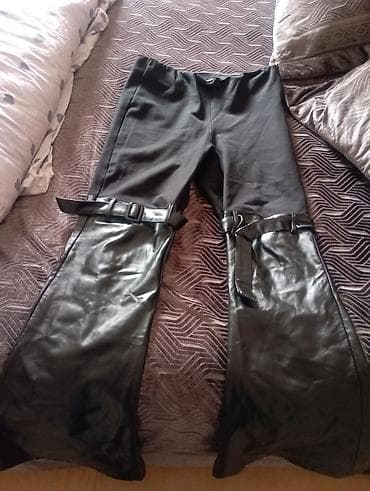 Qara rəngli hibrid şalvar – üst hissəsi streç parça, aşağı hissəsi isə