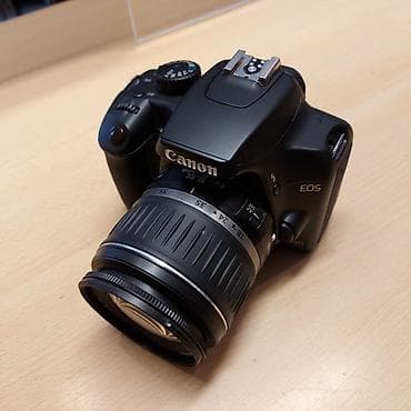 Canon EOS DSLR fotoaparat + EF-S 18-55mm obyektiv - Qutusu falan