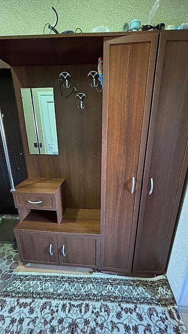 qoz aparati: İşlənmiş, 4 qapılı, Siyirməli, Qəhvəyi, Taxta, Açılan, Düz dolab — 2