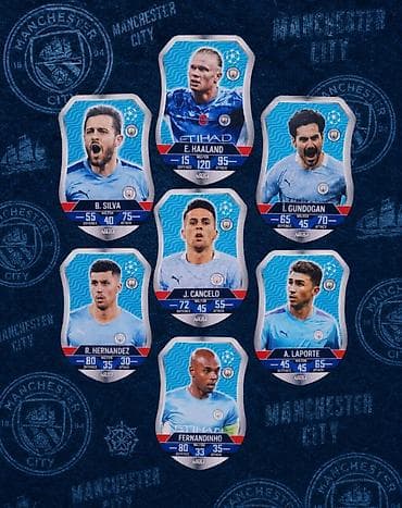 pulla: Manchester City futbol kartları kolleksiyası — 1