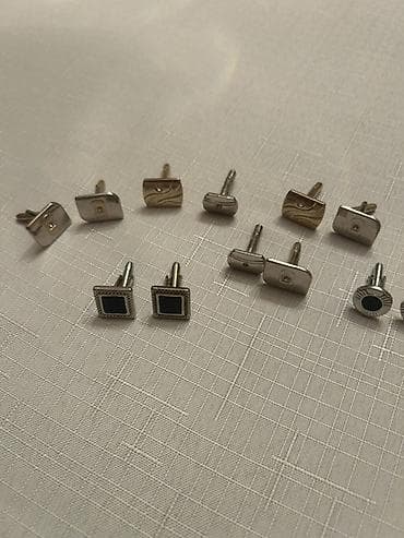 Kişi aksesuarları dəsti - Qol düymələri: Fərqli dizaynlarda bir neçə — 5