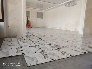 mermer kafel: Bu kirəmitlər evin müxtəlif yerlərində, o cümlədən mətbəxdə divar — 4