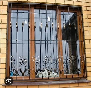 pencere dekor: Dəmir pəncərə barmaqlıqları – fərqli dizaynlarda hazırlanmış dekorativ — 3
