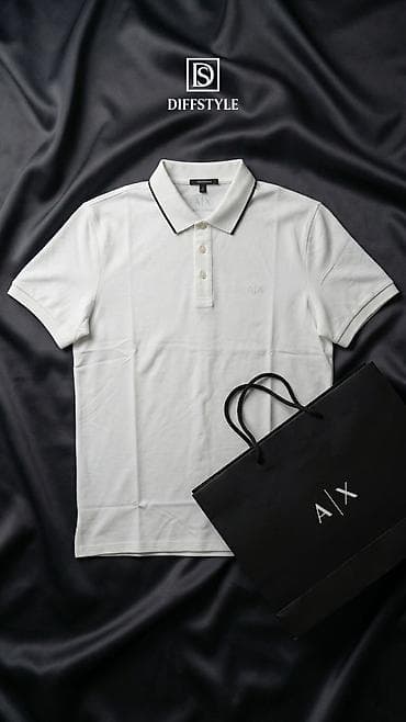pol palto: Armani Exchange (A|X) kişi polo köynəyi - Klassik polo dizaynı — 2