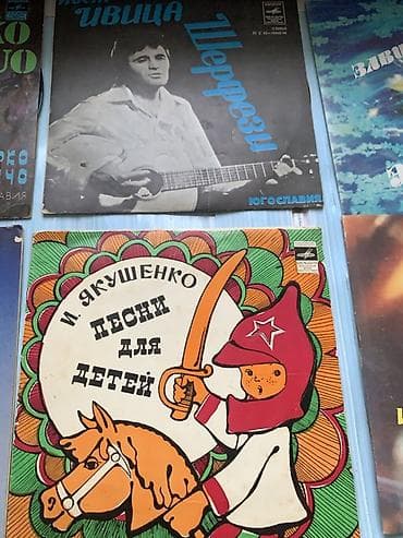 qrafin desti: Məhsul: Qədim üslubda şüşə qrafin dəsti və vinil lövhələr toplusu 1) — 8