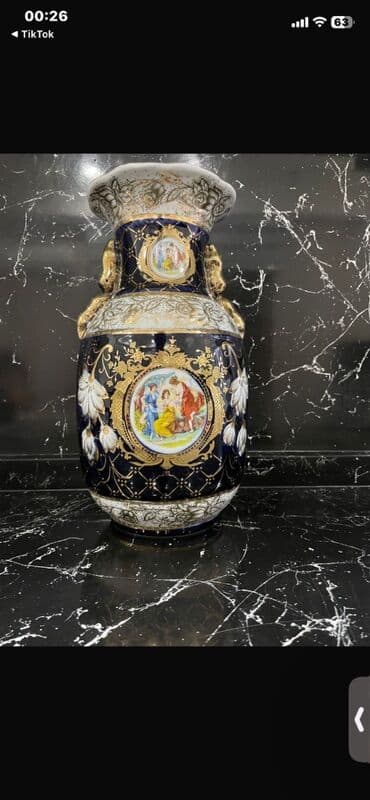 Ковры: Dekorativ porselen vaza - Material: yüksək keyfiyyətli porselen - — 1