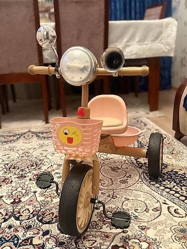 Uşaq velosipedləri: Uşaq üçtəkərli velosipedi - Rəng: Şaftalı/Bej tonları - Ön səbət — 1