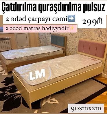 dəmir kravat: Yeni, Təknəfərlik çarpayı, Matras ilə, Siyirməsiz — 3