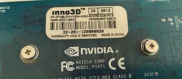 videokart satışı: Videokart INNO3D GeForce GT 430, < 4 GB, İşlənmiş — 2