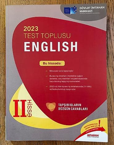 Testlər: İngilis dili Testlər 11-ci sinif, DİM, 2-ci hissə, 2023 il — 1