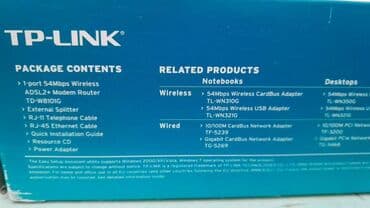 modem adsl wifi: WI-FI Modem "TP Link TD8101G" satılır. İşlənib vəziyyəti yaxşıdır. 1 — 6