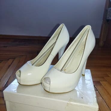 белые туфли новые: Туфли, Размер: 37, цвет - Белый, Б/у — 3
