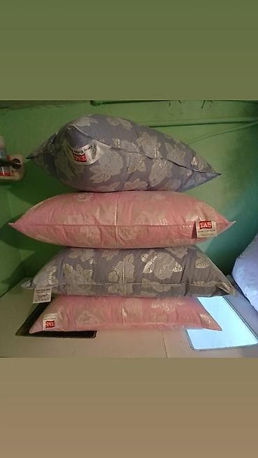 tük yastıqlar: Tüklü yastıqlar - Ölçülər: hazır 50×70 və 70×70 - Dolğu variantları — 6