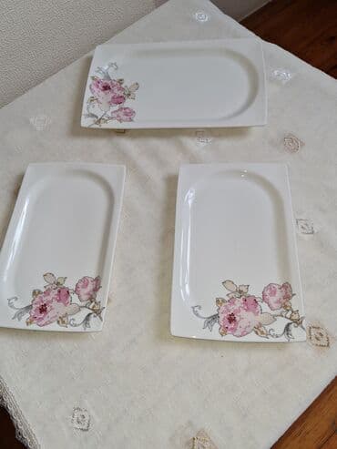 servis qablar: Nahar dəsti, rəng - Ağ, Farfor, 6 nəfərlik, Türkiyə — 6