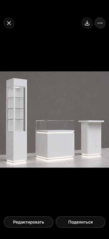 Mağaza vitrin mebel dəsti - Minimalist dizaynlı 3 elementdən ibarət — 1