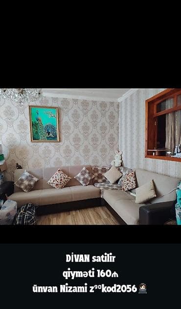 DIVAN satılır - Künc tipli, L formalı böyük divan - Yumşaq bej rəngli lalafo.az -da DIVAN satılır - Künc tipli, L formalı böyük divan - Yumşaq bej rəngli