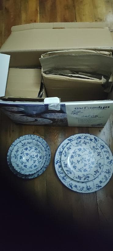 Nahar dəsti, rəng - Mavi, Keramika