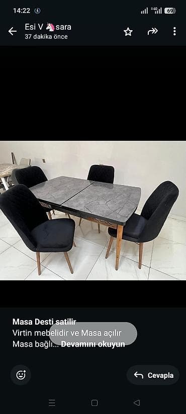 *Masa Desti satilir* Virtin mebelidir ve Masa açılır Masa bağlı halda