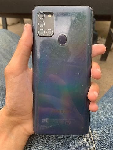 Техника и электроника: Samsung Galaxy A21S, 32 ГБ, цвет - Черный, Отпечаток пальца — 2