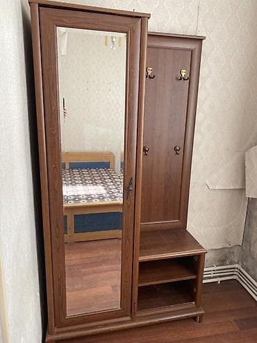 ucuz dolab: Dəhliz üçün kombinə edilmiş şkaf-komod - Material: taxta/laminat, qoz — 2