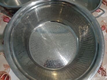 mətbəxt pərdələri: Paslanmayan poladdan süzgəc qab - Material: yüksək keyfiyyətli — 2