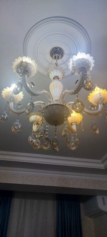 qonaq otagi ucun cilciraqlar: Çılçıraq, 8 lampa, Şüşə — 2