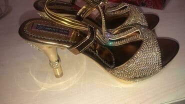 gozel ayaqqabilar: Ölçü: 37, rəng - Qızılı, Yeni — 2