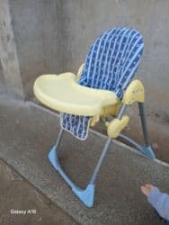 uşaq ucun yemek stolu: Uşaq yemək stulu - Rənglər: sarı-süngülü plastik hissələr, mavi — 1