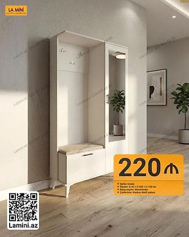 Dəhliz dolabı – La Mini - Ölçülər: D 45 × H 200 × U 100 sm - Rəng lalafo.az -da Dəhliz dolabı – La Mini - Ölçülər: D 45 × H 200 × U 100 sm - Rəng
