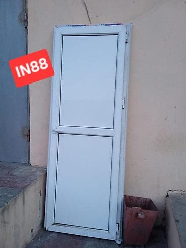 Hamam üçün İşlənmiş Plastik qapı 80x200 sm Çərçivə ilə, Zəmanətli, Ünvandan götürmə — 1