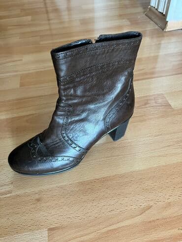 dəri qadın botilyonu: Ölçü: 38, rəng - Qəhvəyi, Yeni — 2