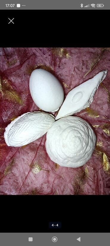 Bayram məhsulları: Fiqur, Gips, rəng - Ağ — 2