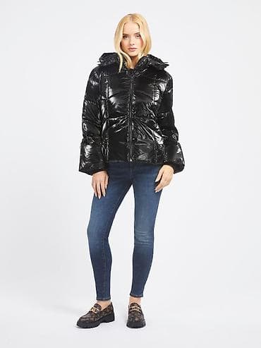 GUESS parlaq kurtka mirror effect S razmerdir ama kalıbı geniş