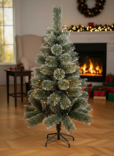 Süni Şam Ağacı – qar effektli, metal dayaqlı,heç bir sökük qırıq