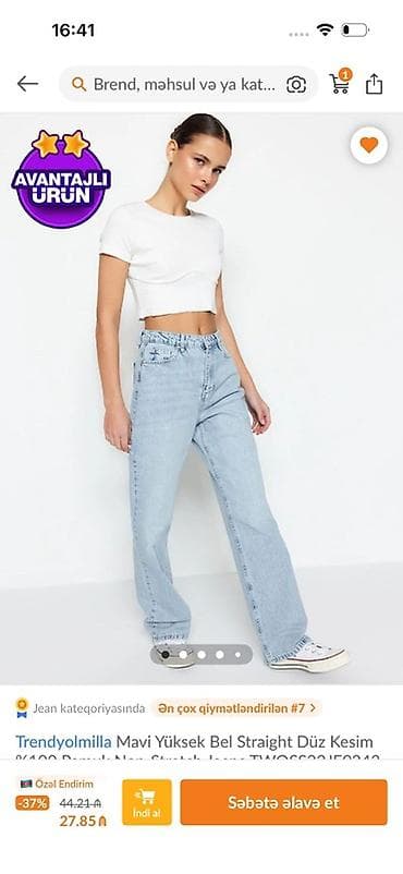 Cinslər, Trendyolmilla, S, rəng - Mavi lalafo.az -da Cinslər, Trendyolmilla, S, rəng - Mavi