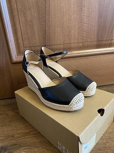 Босоножки, сандалии, шлепанцы: Bata qadın sandal/espadril - Model: Qalın yun kətan detallı wedge — 3