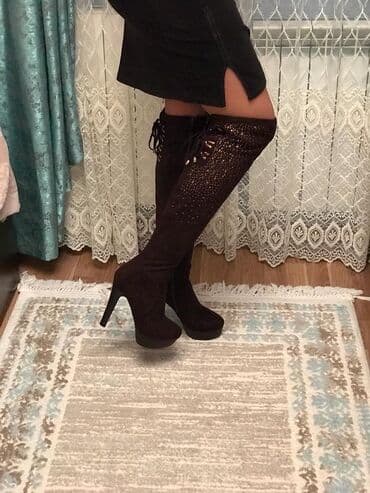 əsgər çəkməsi: Ölçü: 38, rəng - Qəhvəyi, İşlənmiş — 2