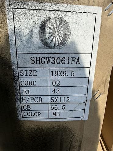 diskler r13: 19" yüngül lehimli disk dəsti Model: SHGW3061FA Ölçü: 19x9.5 Bolt — 3