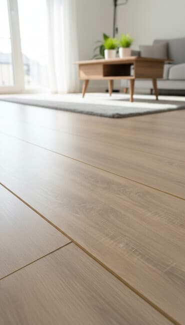 pol parket qiymetleri: Ağac naxışlı laminat döşəmə paneli - Rəng: isti açıq qəhvəyi, təbii — 1