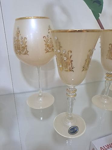 ucuz tablolar: Qədəhlər, rəng - Bej, Şüşə — 4