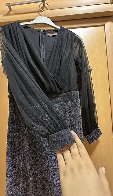 vecerni don: Zərif gecə/libas - Model: uzun, axıcı ətəkli, beldən oturan siluet - — 4