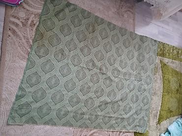 stul ortuyu: Yaşıl naxışlı süfrə/parça - Rəng: açıq-yaşıl fon üzərində tünd-yaşıl — 1