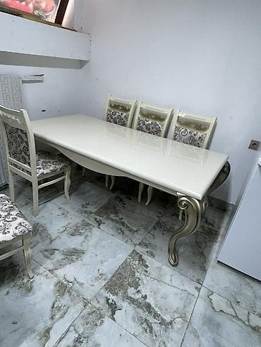 televizor masası: Qonaq otağı üçün, Açılmayan, 6 stul — 2