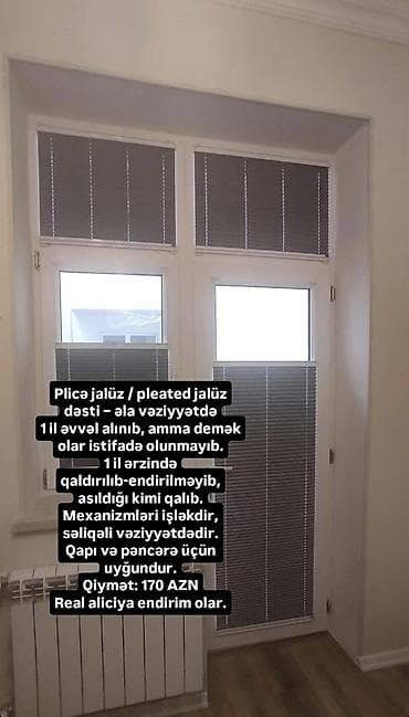 Plicə (pleated) jalüz dəsti - Qapı və pəncərə üçün uyğun komplekt - lalafo.az -da Plicə (pleated) jalüz dəsti - Qapı və pəncərə üçün uyğun komplekt -